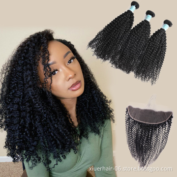 High Quality Raw Mink Vendor 10A Grade Brazilian Blend with Closure Bundles Cuticle Aligned Hair Virgin Human